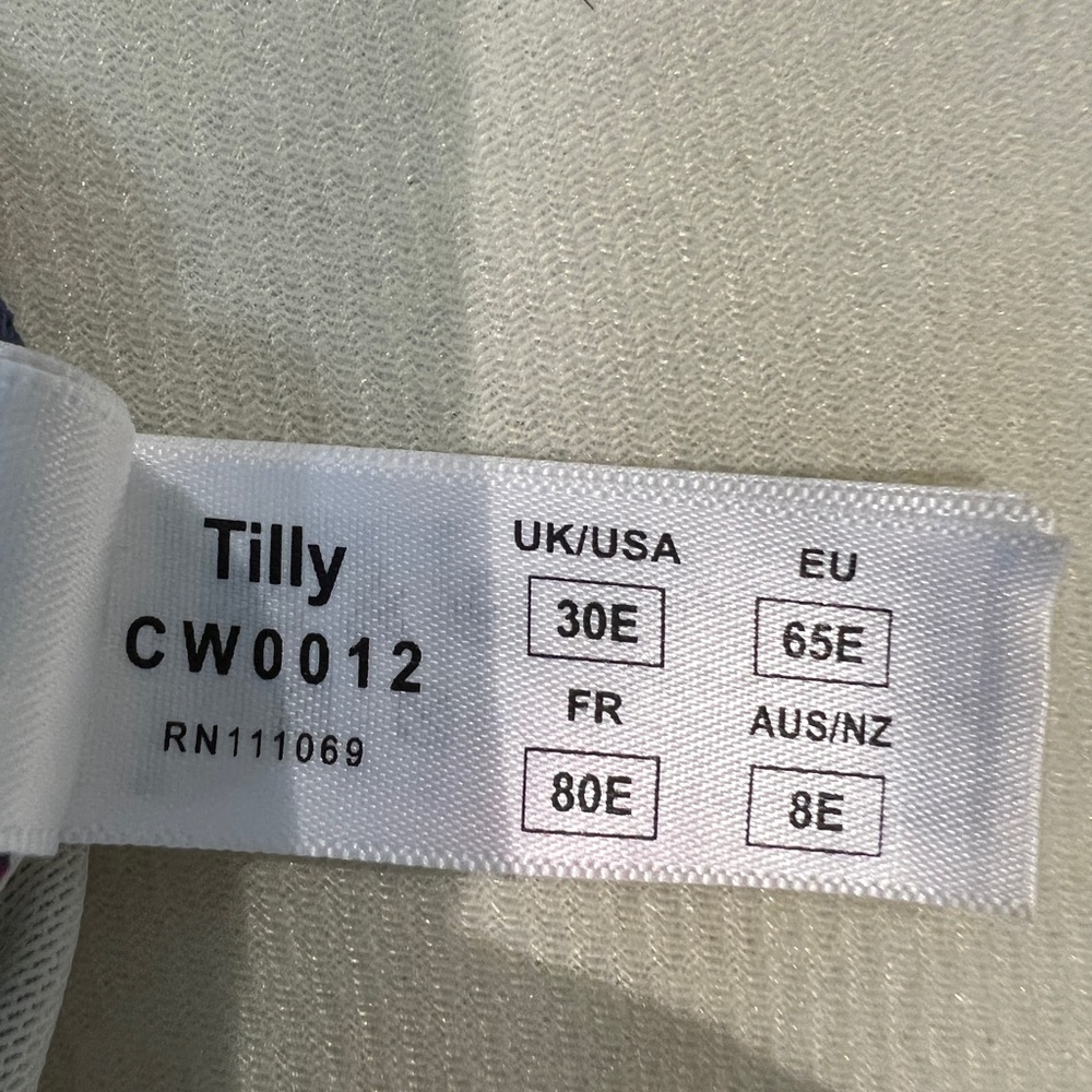 Cleo Panache underwire bikini top and bottoms. Tilly print, pretty. Worn once. - Picture 6 of 8